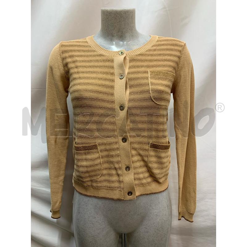 CARDIGAN MARELLA BEIGE FILI GLITTER  | Mercatino dell'Usato Roma re di roma 1