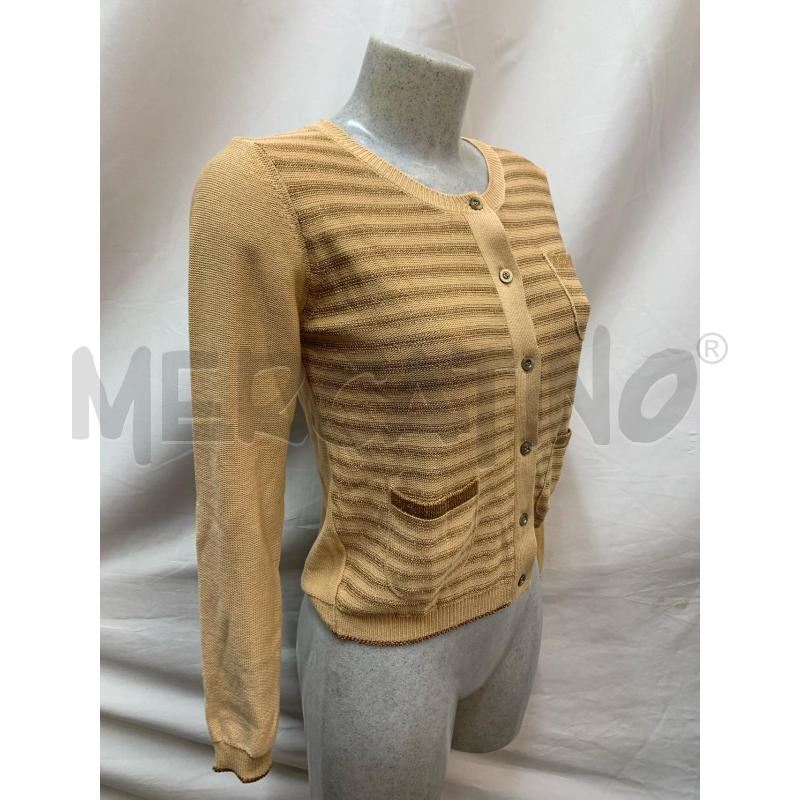 CARDIGAN MARELLA BEIGE FILI GLITTER  | Mercatino dell'Usato Roma re di roma 2