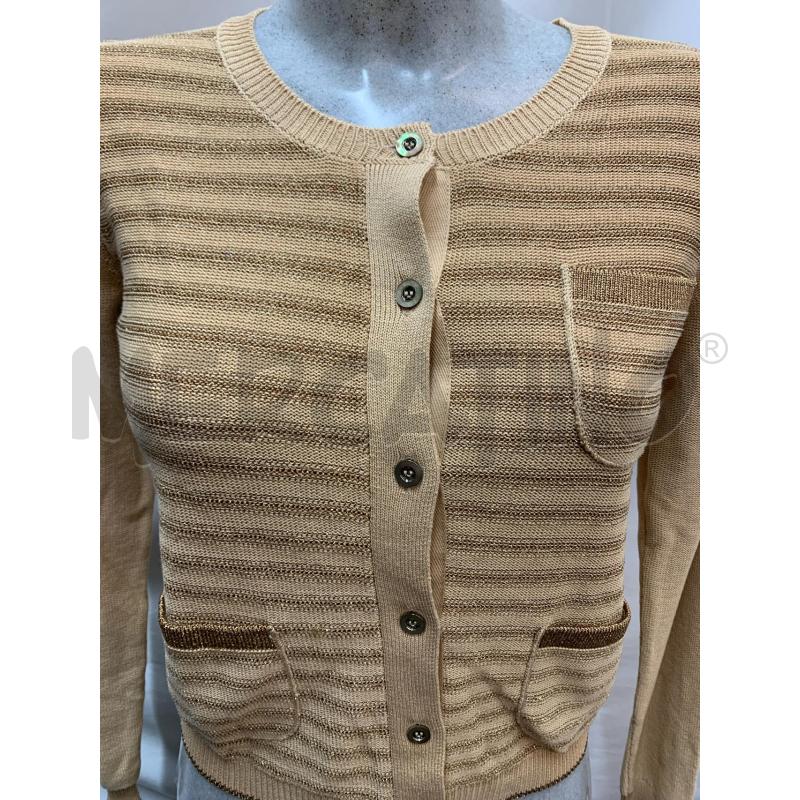 CARDIGAN MARELLA BEIGE FILI GLITTER  | Mercatino dell'Usato Roma re di roma 4