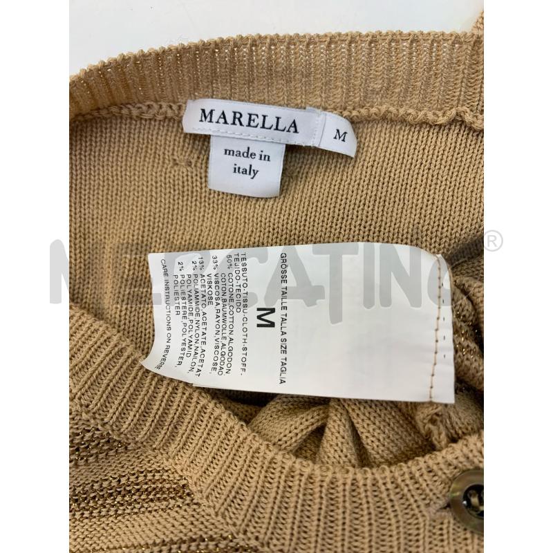 CARDIGAN MARELLA BEIGE FILI GLITTER  | Mercatino dell'Usato Roma re di roma 5