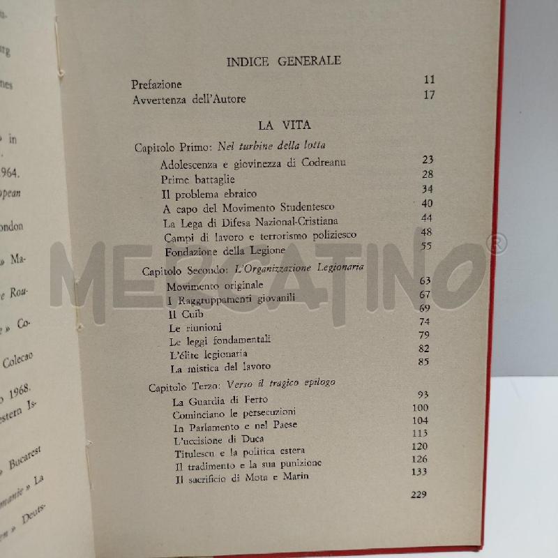 CARLO SBURLATI CODREANU IL CAPITANO EDIZIONI VOLPE 1970  | Mercatino dell'Usato Roma re di roma 3