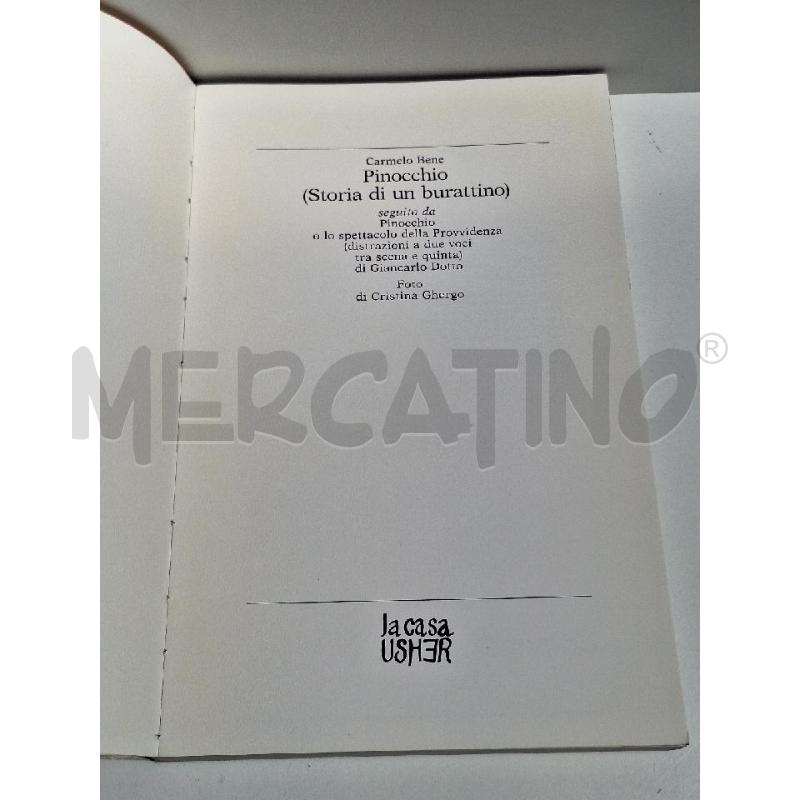 CARMELO BENE PINOCCHIO 1981 LA CASA USHER PRIMA EDIZIONE | Mercatino dell'Usato Roma re di roma 4