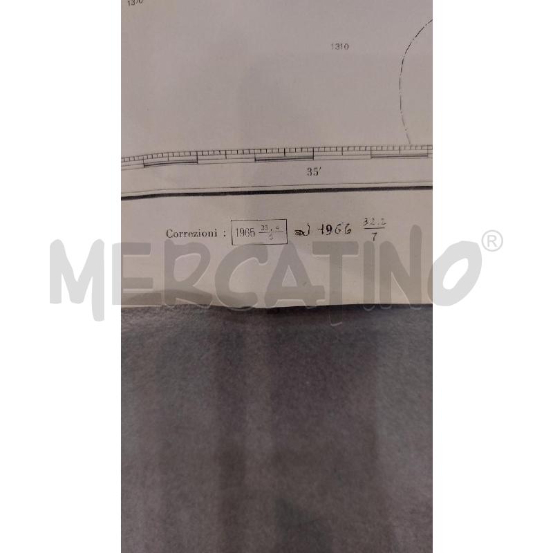 CARTA NAUTICA TIRRENO DA DIAMANTE A CAPO COZZO 1956 | Mercatino dell'Usato Roma re di roma 3