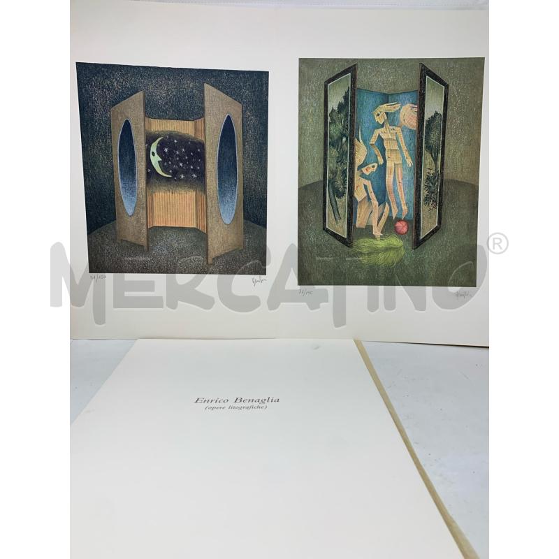 CARTELLA ENRICO BENAGLIA OPERE LITOGRAFICHE 2 STAMPE  | Mercatino dell'Usato Roma re di roma 1