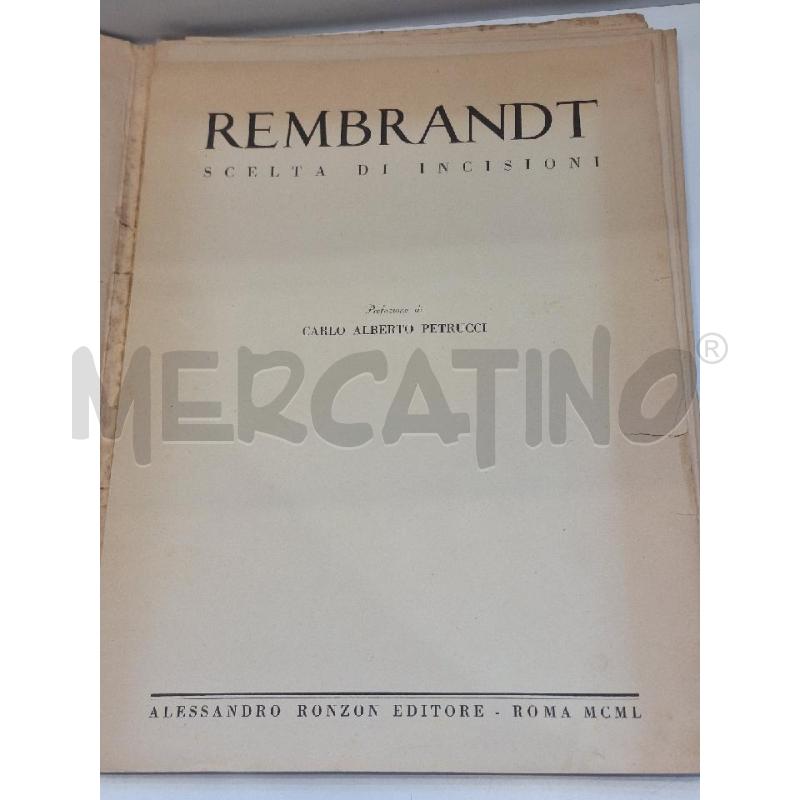 CARTELLA REMBRANDT SCELTA DI INCISIONI 1950 | Mercatino dell'Usato Roma re di roma 2
