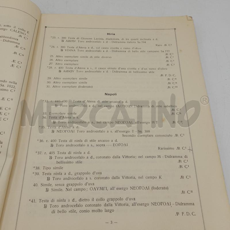 CATALOGO DELLA COLLEZIONE POLESE MONETE GRECHE E ROMANE GALLERIA CANESSA 1921 | Mercatino dell'Usato Roma re di roma 3