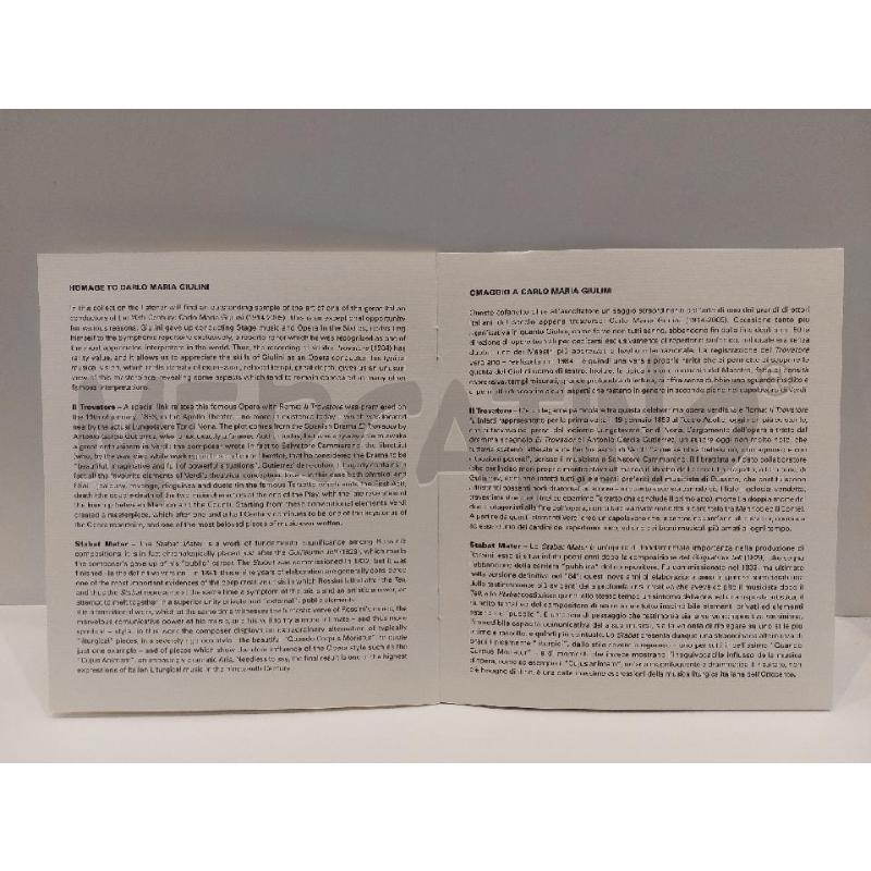 CD OMAGGIO A CARLO MARIA GIULINI MCC | Mercatino dell'Usato Roma re di roma 5