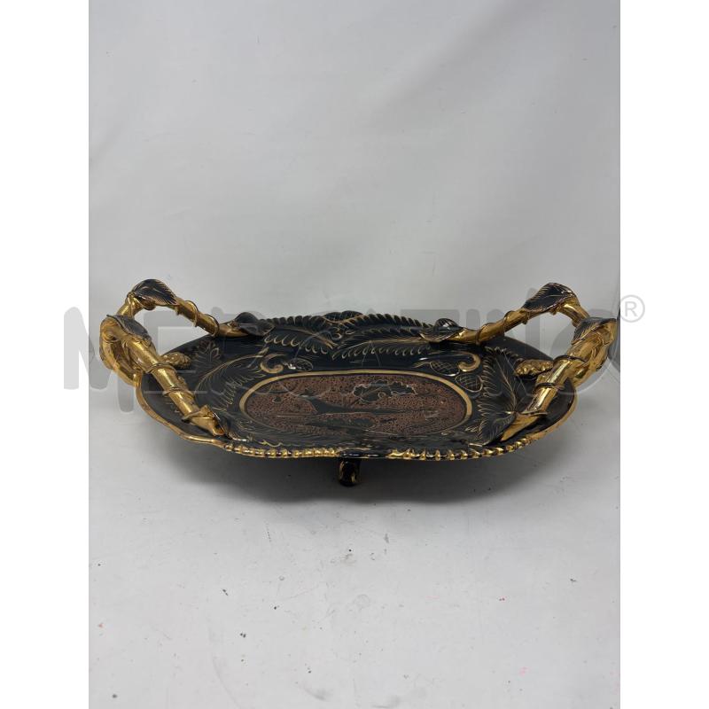 CENTROTAVOLA CERAMIC '50 NERO ORO 2 MANICI DEC CERVO | Mercatino dell'Usato Roma re di roma 1