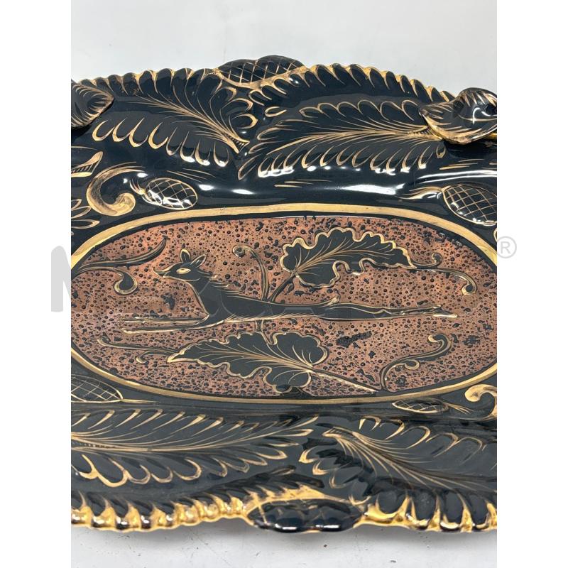CENTROTAVOLA CERAMIC '50 NERO ORO 2 MANICI DEC CERVO | Mercatino dell'Usato Roma re di roma 2