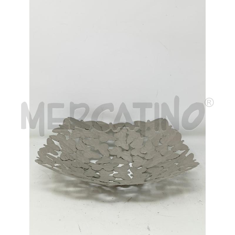CENTROTAVOLA METALLO QUADRATO FARFALLE SILVER | Mercatino dell'Usato Roma re di roma 1