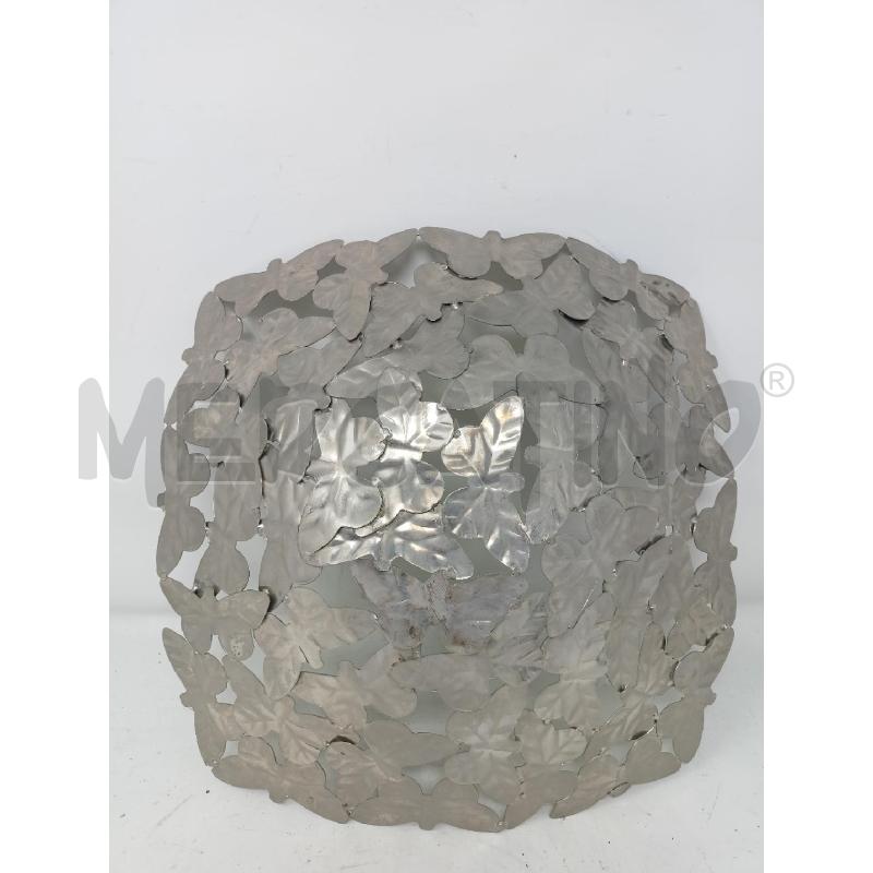 CENTROTAVOLA METALLO QUADRATO FARFALLE SILVER | Mercatino dell'Usato Roma re di roma 3