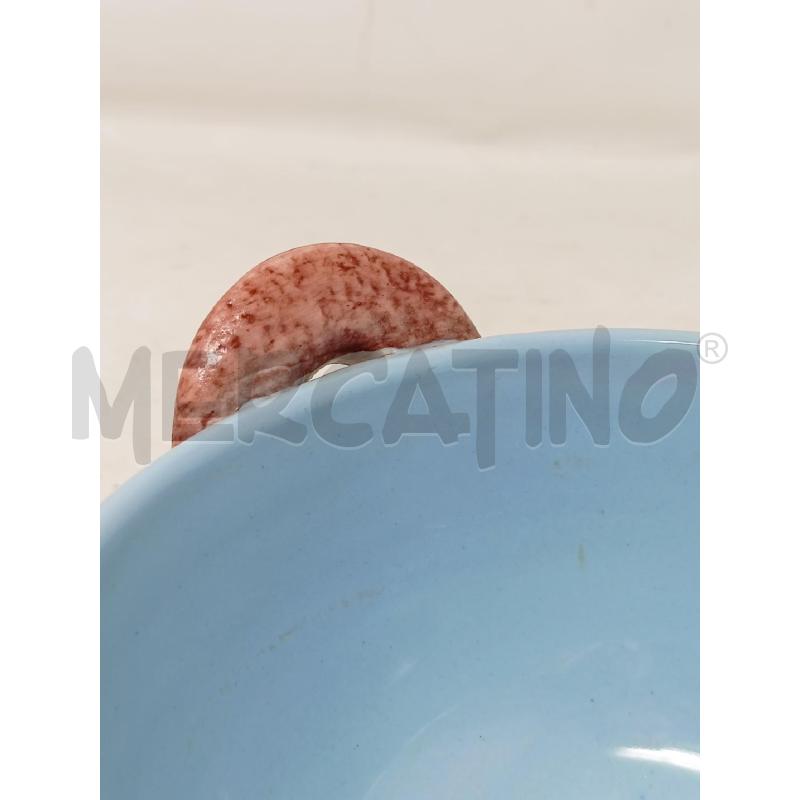 CESTINO CERAMICA ALBISOLA DEC FIORI 2 MANICO MARRON | Mercatino dell'Usato Roma re di roma 5