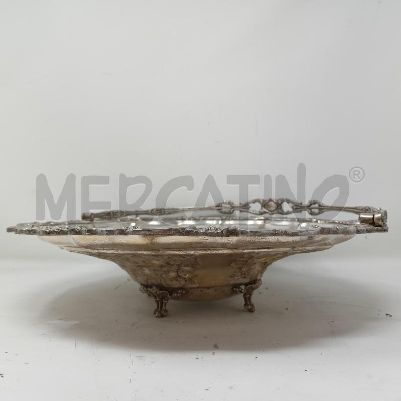 CESTINO SHEFFIELD JORDAN DEC SAGOMATO FIORI MANICO FOGLIE 4 PIEDINI  | Mercatino dell'Usato Roma re di roma 3