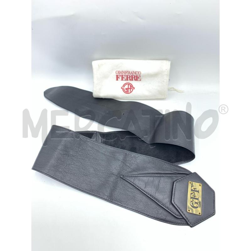 CINTURA DONNA GIANFRANCO FERRE NERO PELLE GOLD | Mercatino dell'Usato Roma re di roma 1