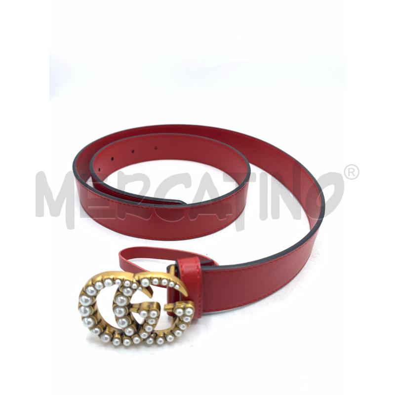 CINTURA DONNA GUCCI BUCKLE ROSS LEATH FIBBIA DORAT PERL | Mercatino dell'Usato Roma re di roma 4