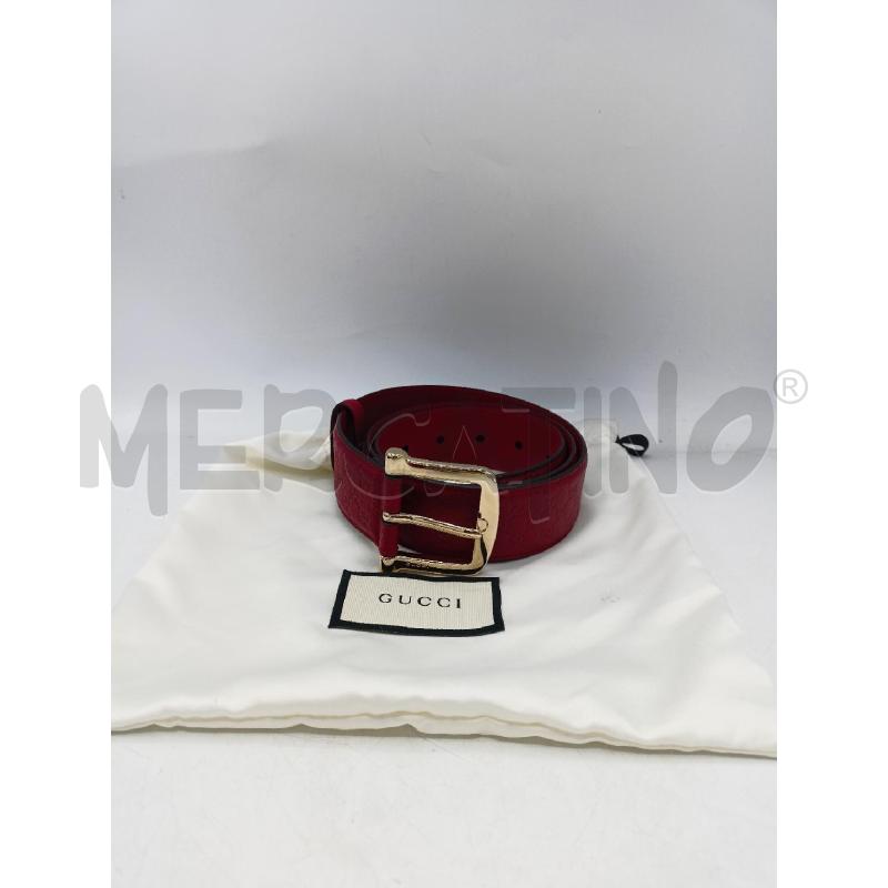 CINTURA DONNA GUCCI PELLE ROSSA  | Mercatino dell'Usato Roma re di roma 1
