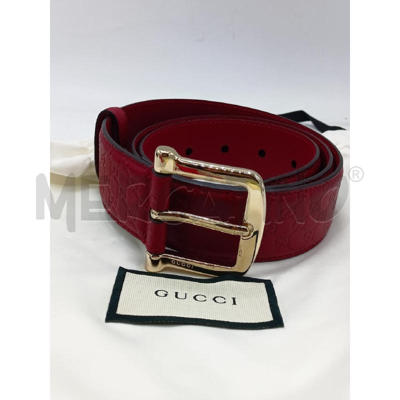 CINTURA DONNA GUCCI PELLE ROSSA  | Mercatino dell'Usato Roma re di roma 2