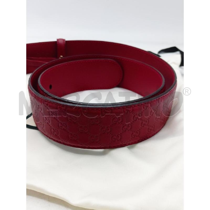 CINTURA DONNA GUCCI PELLE ROSSA  | Mercatino dell'Usato Roma re di roma 3