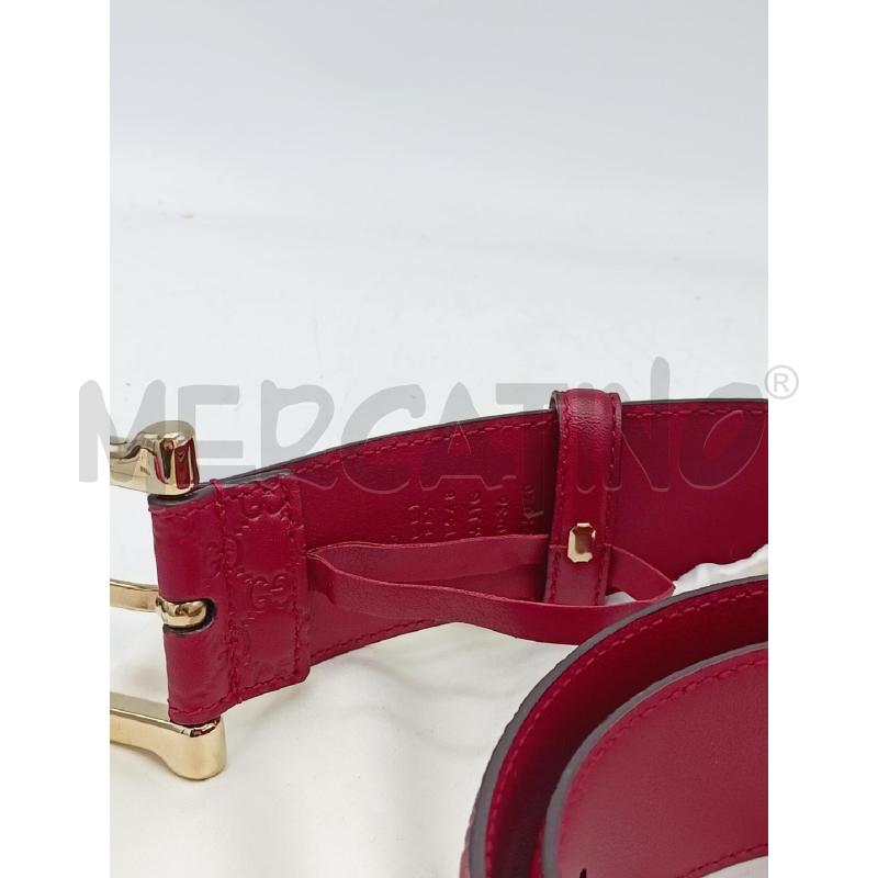 CINTURA DONNA GUCCI PELLE ROSSA  | Mercatino dell'Usato Roma re di roma 4
