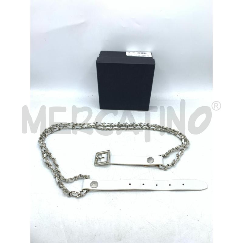 CINTURA DSQUARED2 PELLE BIANCO CATENA  | Mercatino dell'Usato Roma re di roma 1