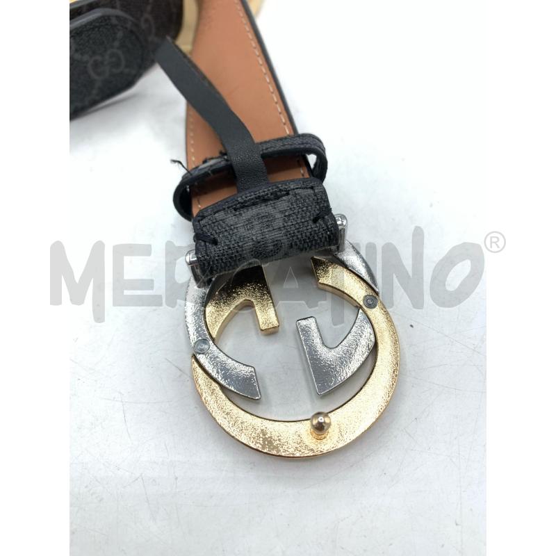 CINTURA GUCCI GOLD SILVER GRIGIO MONOGRAM | Mercatino dell'Usato Roma re di roma 3