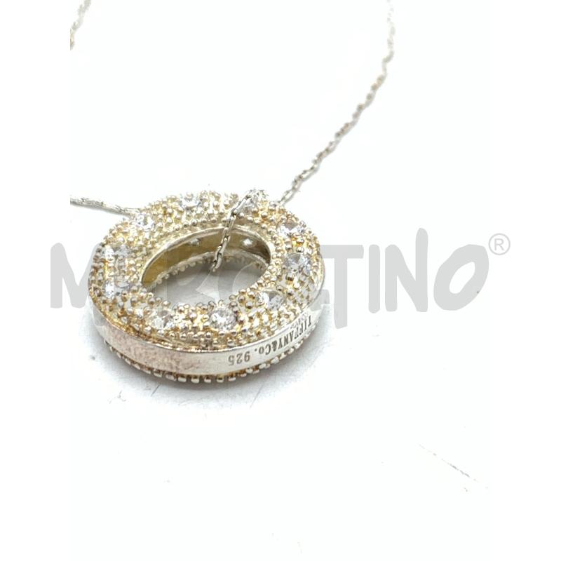 CIONDOLO CERCHIO TIFFANY & CON 925 ARG STRASS | Mercatino dell'Usato Roma re di roma 2