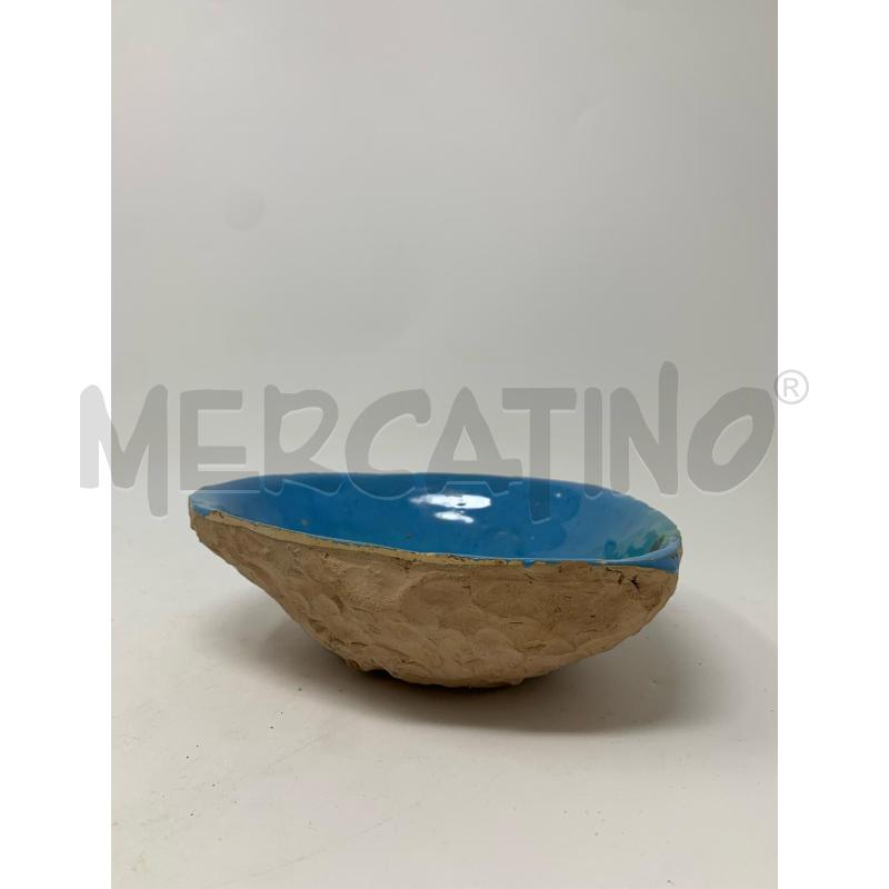 CIOTOLA TERRACOTTA INTERNO SMALTATO AZZURRO DEC STRATTO VERDE ARANCIO | Mercatino dell'Usato Roma re di roma 4