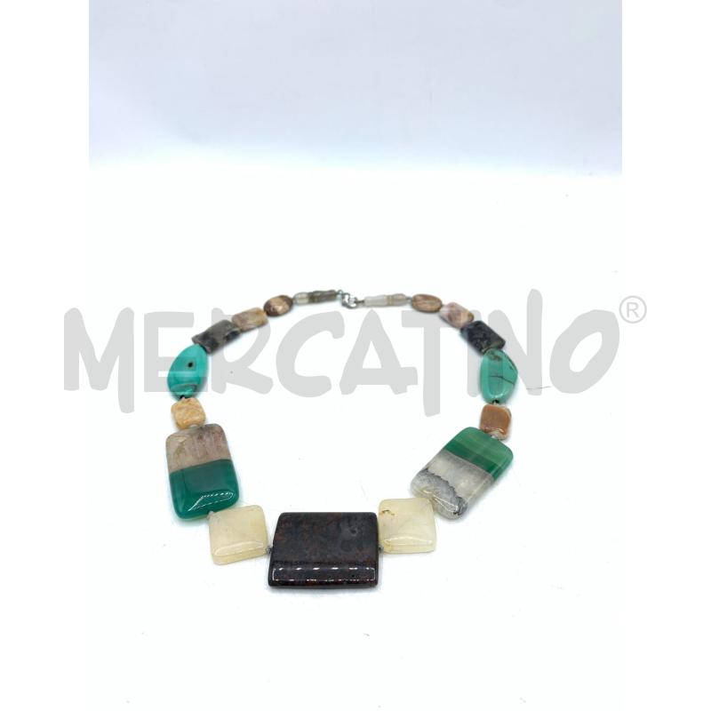 COLLANA ARGENTAT PIETR DURE COLOR | Mercatino dell'Usato Roma re di roma 1