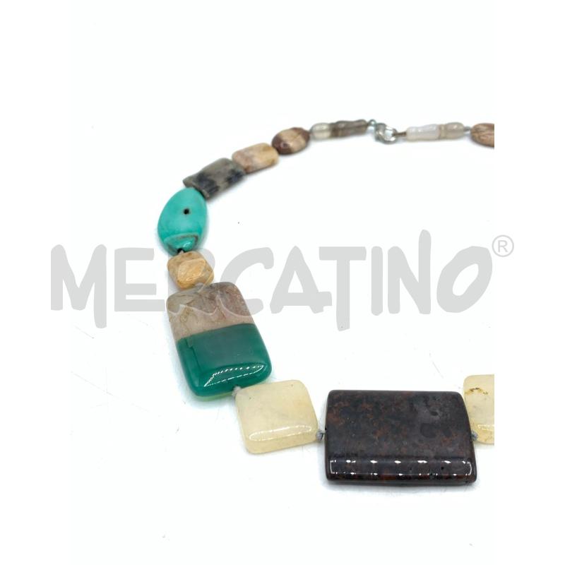 COLLANA ARGENTAT PIETR DURE COLOR | Mercatino dell'Usato Roma re di roma 2