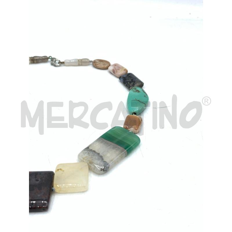 COLLANA ARGENTAT PIETR DURE COLOR | Mercatino dell'Usato Roma re di roma 3
