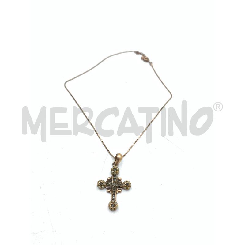 COLLANA ARG DORAT CROCE | Mercatino dell'Usato Roma re di roma 1