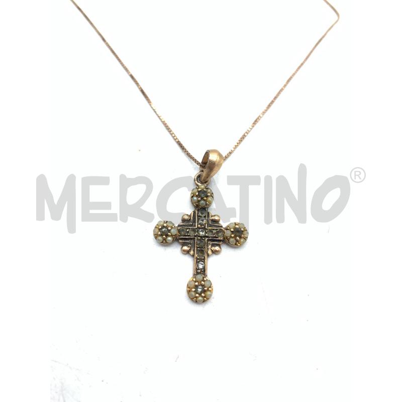 COLLANA ARG DORAT CROCE | Mercatino dell'Usato Roma re di roma 2