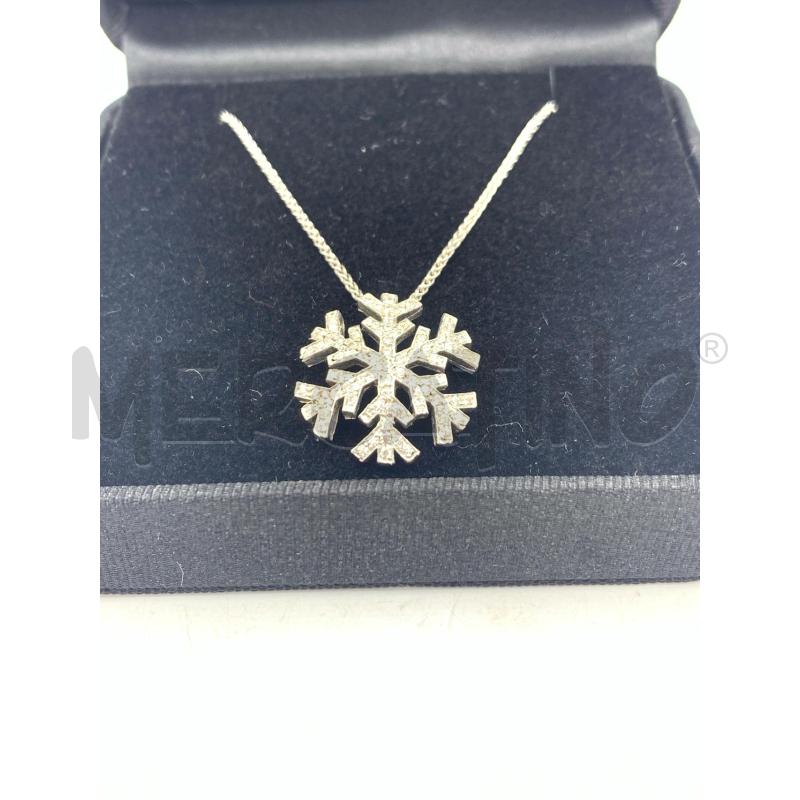 COLLANA FIOCCO DI NEVE STRASS | Mercatino dell'Usato Roma re di roma 2