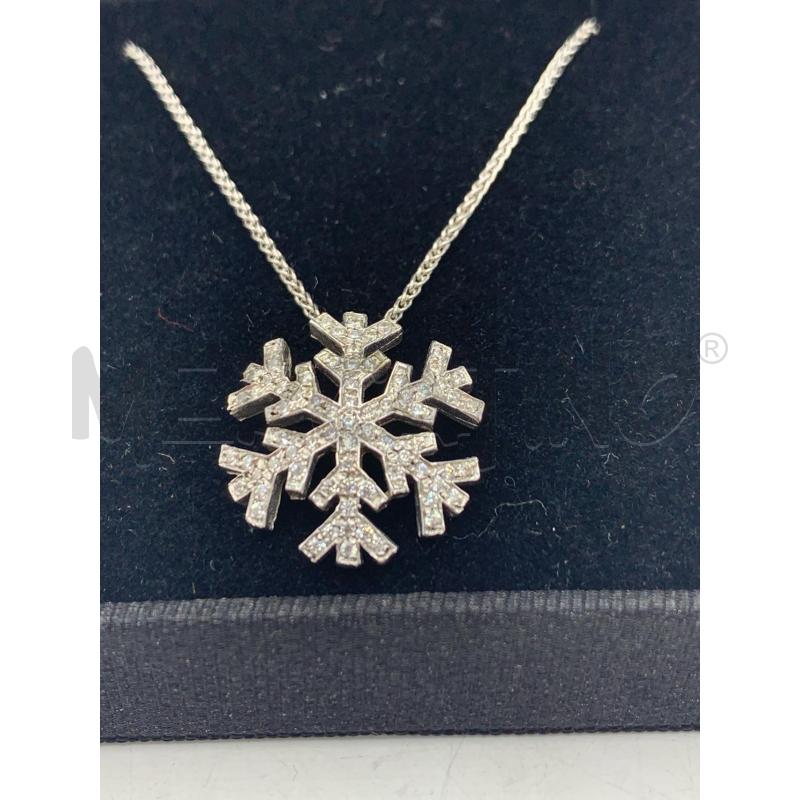 COLLANA FIOCCO DI NEVE STRASS | Mercatino dell'Usato Roma re di roma 3