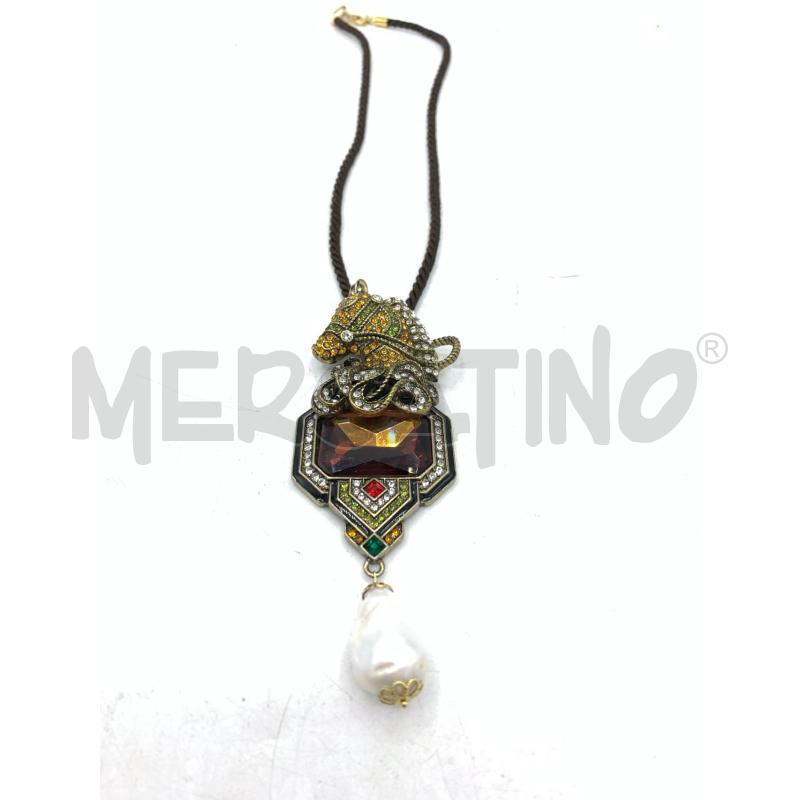 COLLANA HEIDIK9 DETT CAVALLO SWAROVSKI PERLA | Mercatino dell'Usato Roma re di roma 1