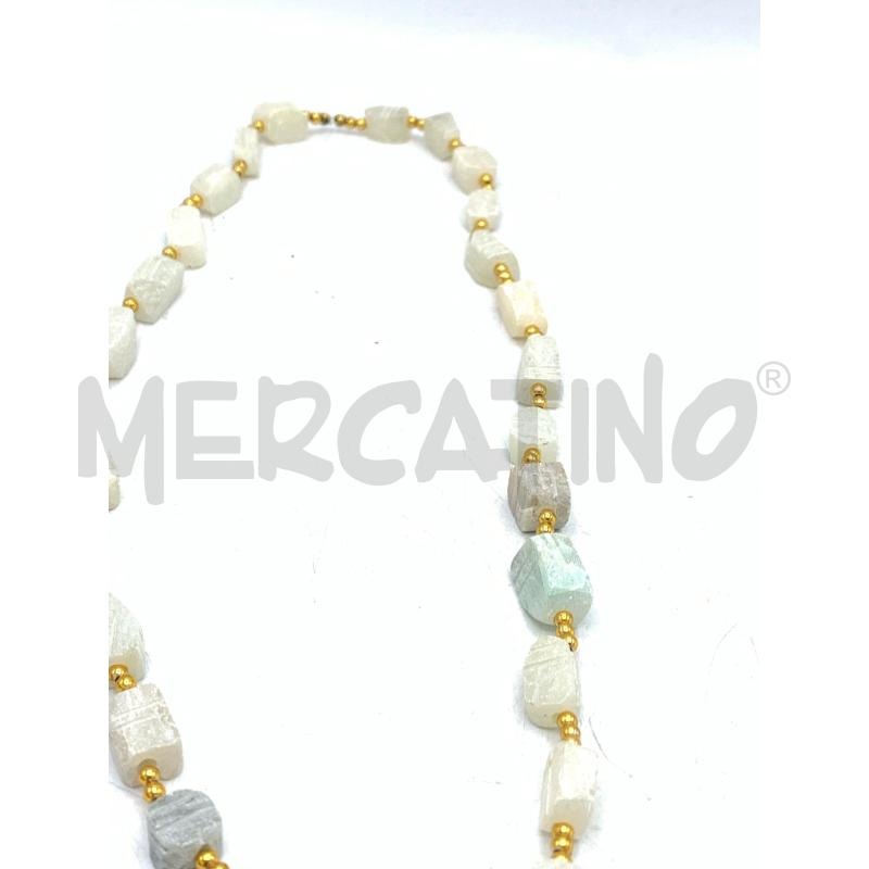 COLLANA PERLE DI SELENITE CON SCARABEO EGIZIO | Mercatino dell'Usato Roma re di roma 3