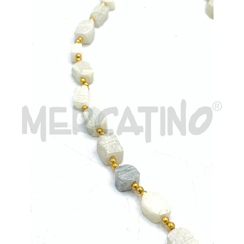 COLLANA PERLE DI SELENITE CON SCARABEO EGIZIO | Mercatino dell'Usato Roma re di roma 4