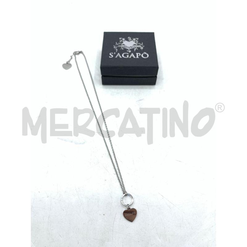 COLLANA SAGAPO' ACCIAIO CUORI  | Mercatino dell'Usato Roma re di roma 1