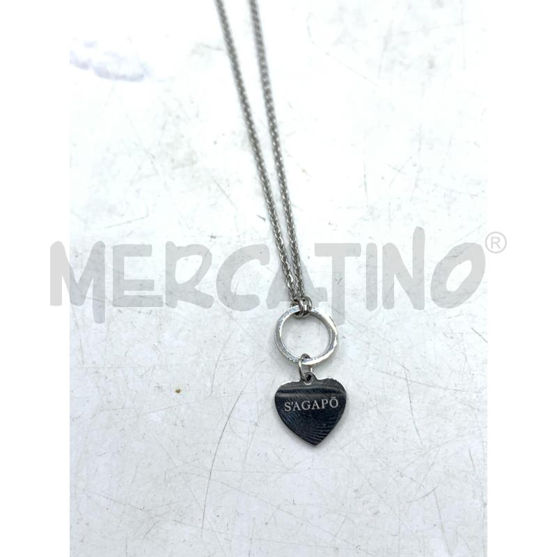 COLLANA SAGAPO' ACCIAIO CUORI  | Mercatino dell'Usato Roma re di roma 2