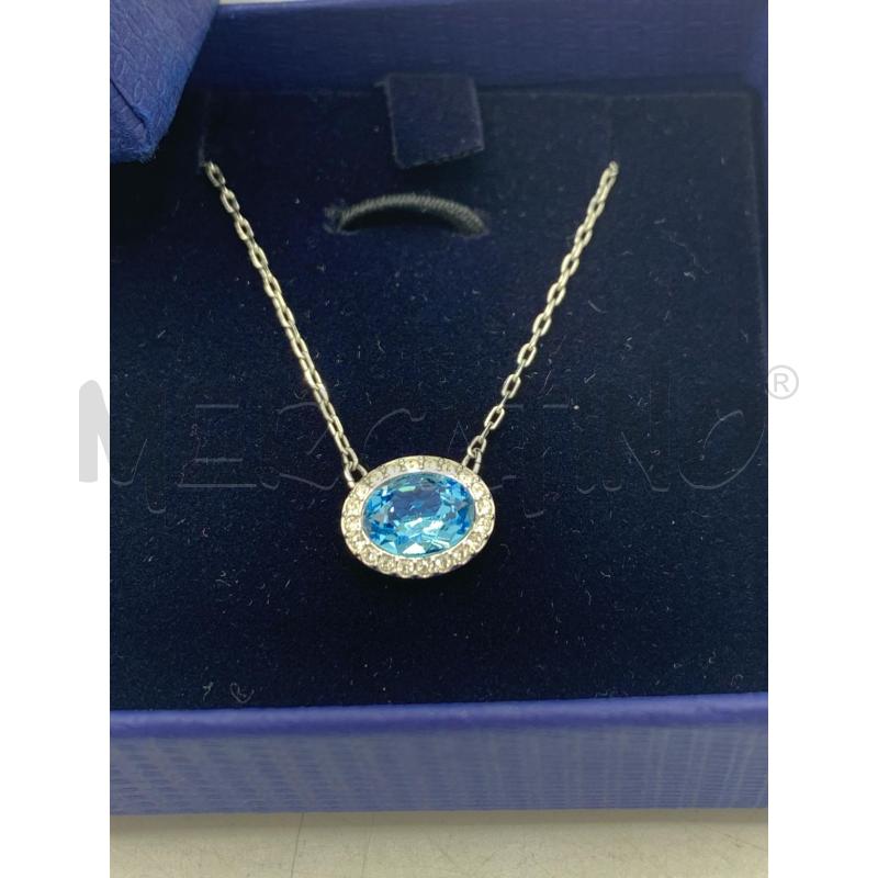 COLLANA SWAROVSKI CRISTALLO AZZURRO  | Mercatino dell'Usato Roma re di roma 2