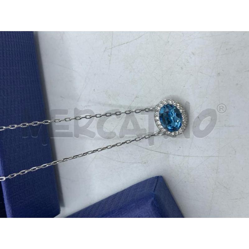 COLLANA SWAROVSKI CRISTALLO AZZURRO  | Mercatino dell'Usato Roma re di roma 3