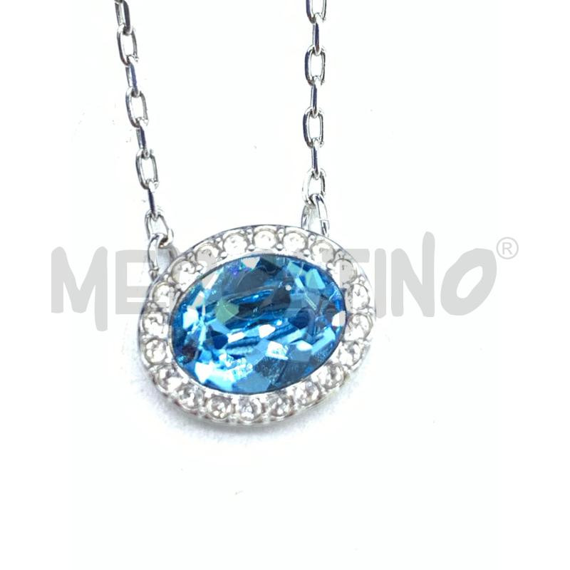 COLLANA SWAROVSKI CRISTALLO AZZURRO  | Mercatino dell'Usato Roma re di roma 5