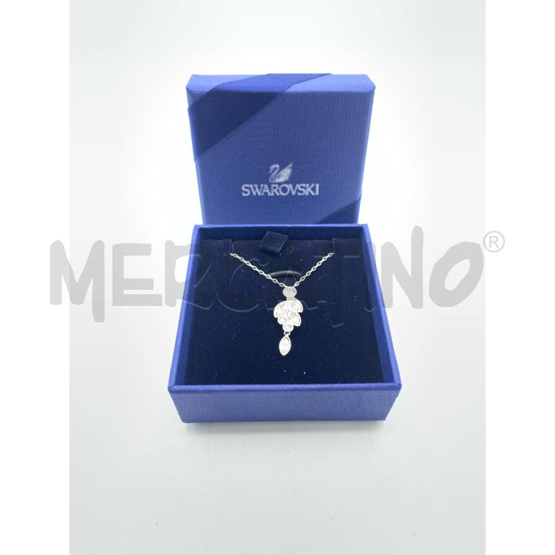 COLLANA SWAROVSKI PENDENTE FOGLIA STRASS | Mercatino dell'Usato Roma re di roma 1