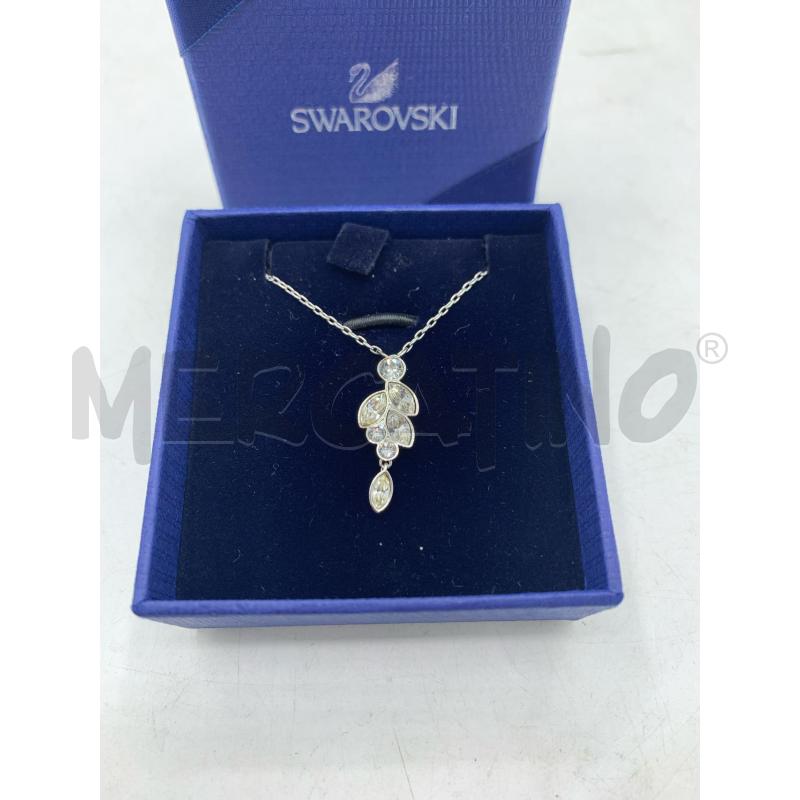 COLLANA SWAROVSKI PENDENTE FOGLIA STRASS | Mercatino dell'Usato Roma re di roma 2
