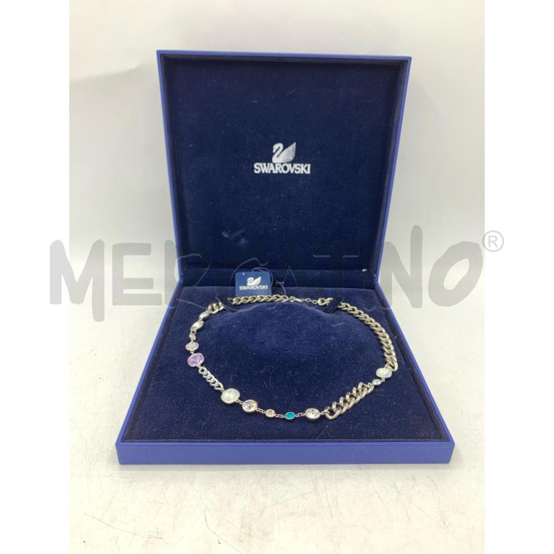COLLANA SWAROVSKI PIETRE COLORATE ACCIAIO | Mercatino dell'Usato Roma re di roma 1