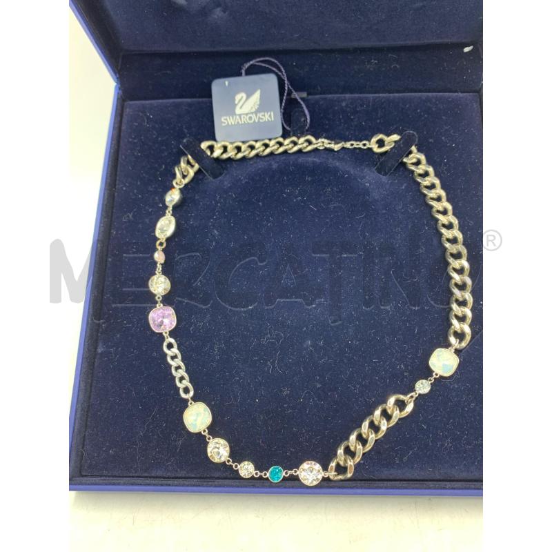 COLLANA SWAROVSKI PIETRE COLORATE ACCIAIO | Mercatino dell'Usato Roma re di roma 2
