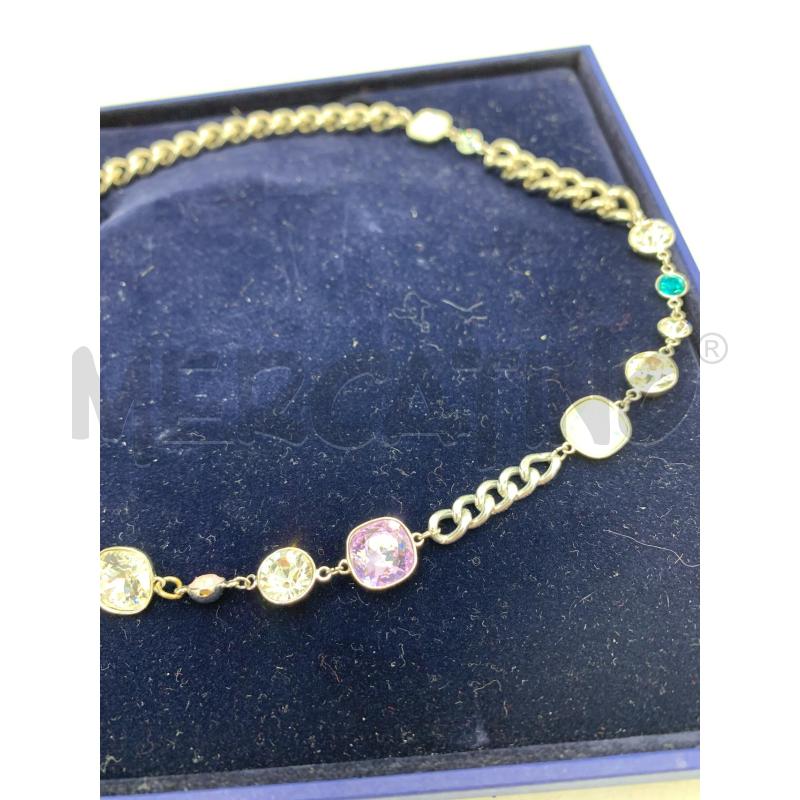 COLLANA SWAROVSKI PIETRE COLORATE ACCIAIO | Mercatino dell'Usato Roma re di roma 3
