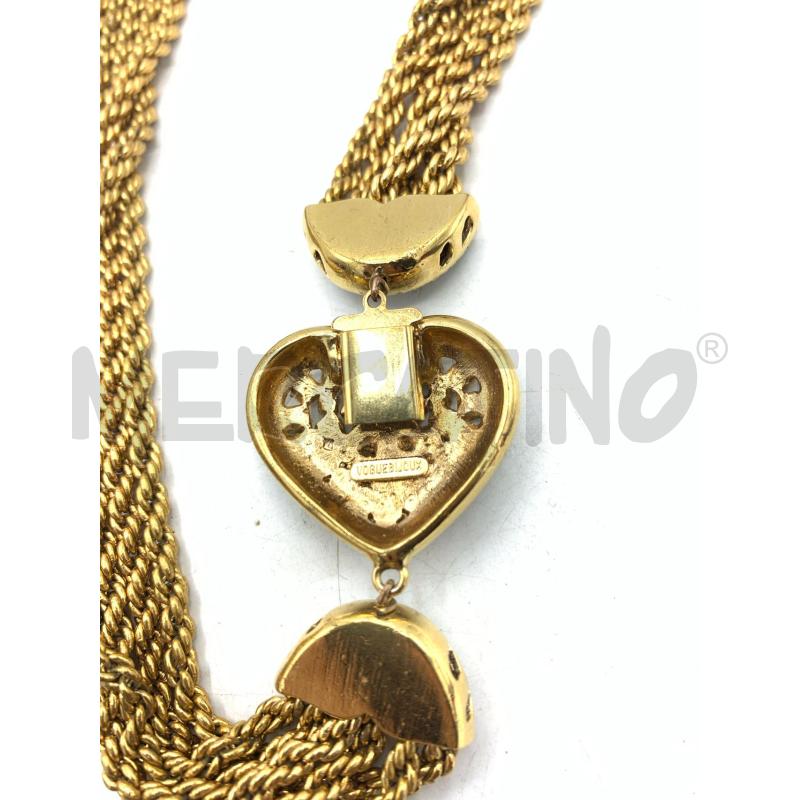 COLLANA VOGUE BIJOUX GOLD STRASS ANNI 80 | Mercatino dell'Usato Roma re di roma 4