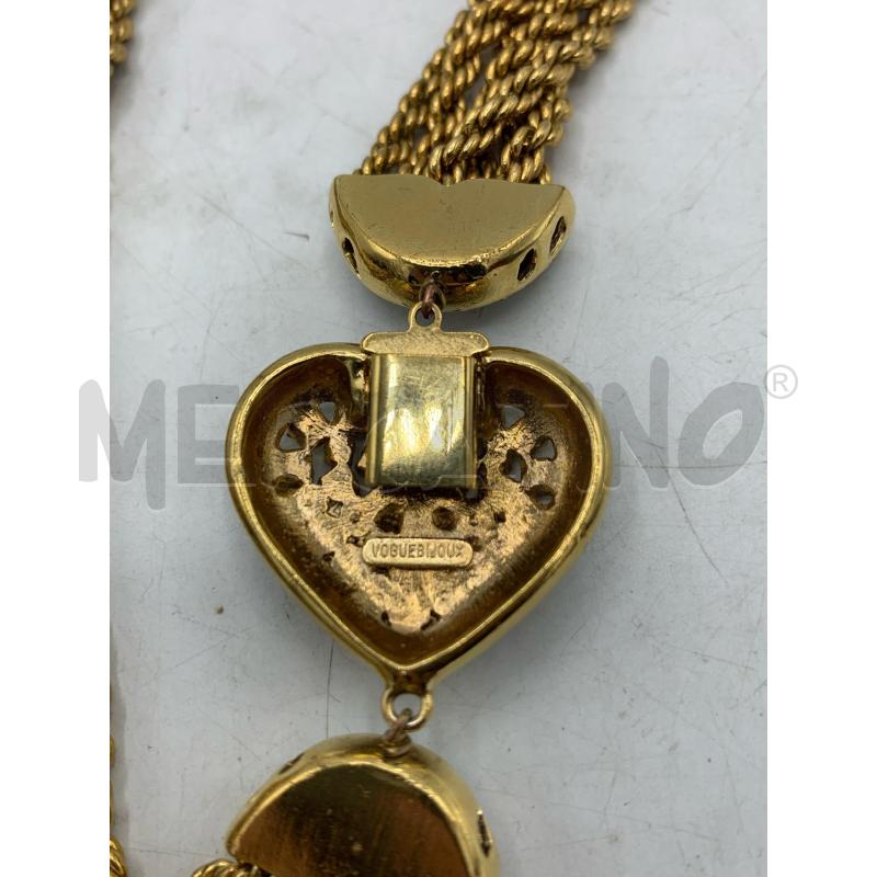 COLLANA VOGUE BIJOUX GOLD STRASS ANNI 80 | Mercatino dell'Usato Roma re di roma 5