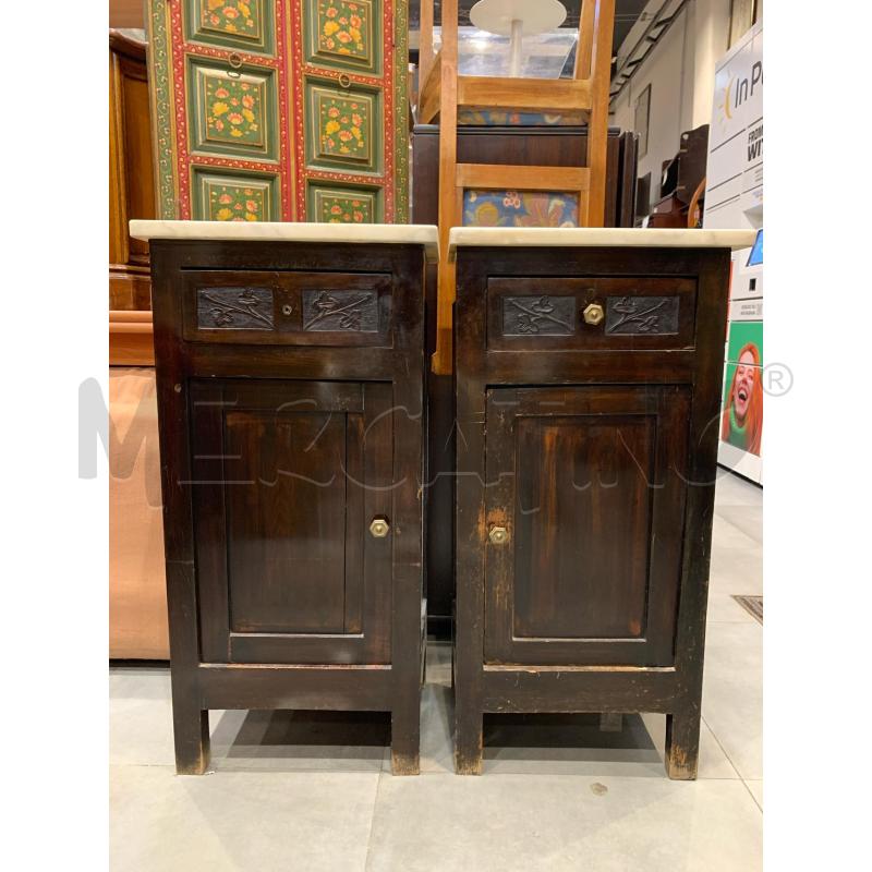 COMODINI COPPIA LEGNO SCUR | Mercatino dell'Usato Roma re di roma 1